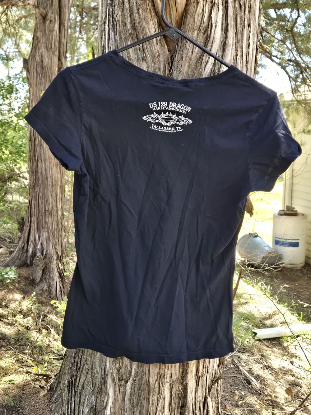 Harley-Davidson T-shirt Rhinestone-embellished logo and floral design Medium - Picture 7 of 8